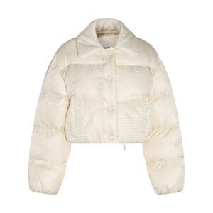 Miu Miu cropped logo white puffer
